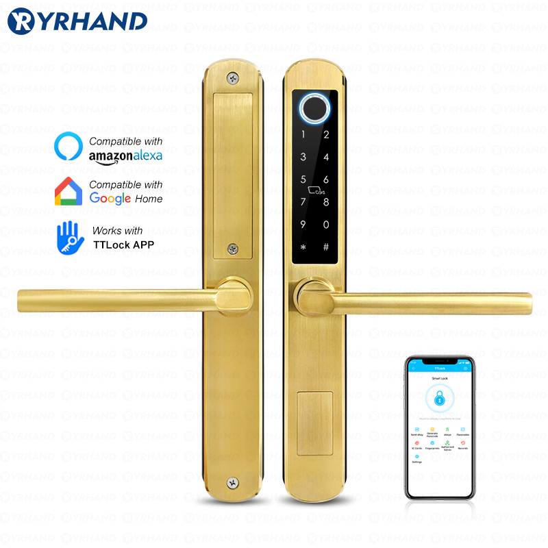 Home Security Key - IP66 Złota stal nierdzewna Przesuwane szkło