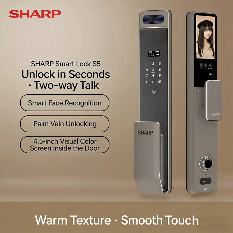 Home Security Battery - Inteligentny zamek Sharp S5-FV z pełną