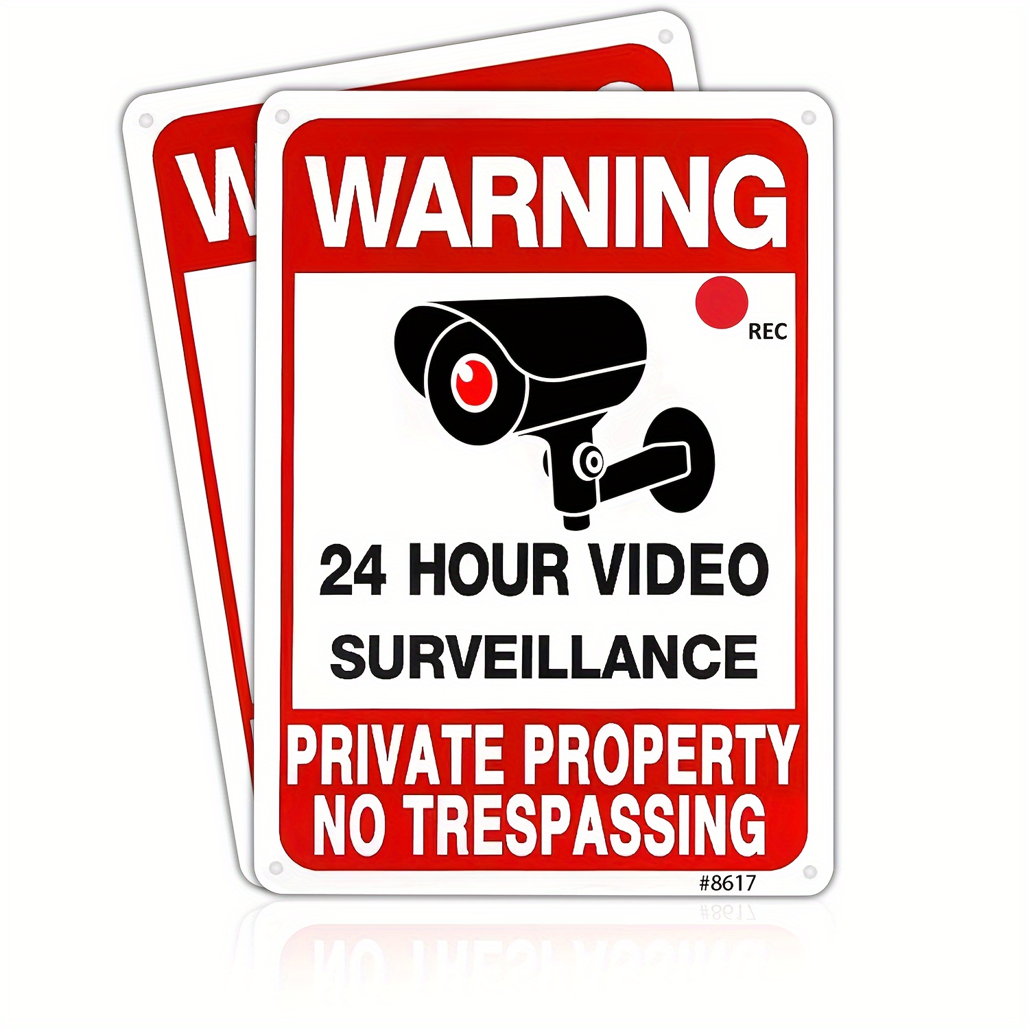 Home Security Outdoor - Tablica ostrzegawcza z napisem: 24-godzinny monitoring