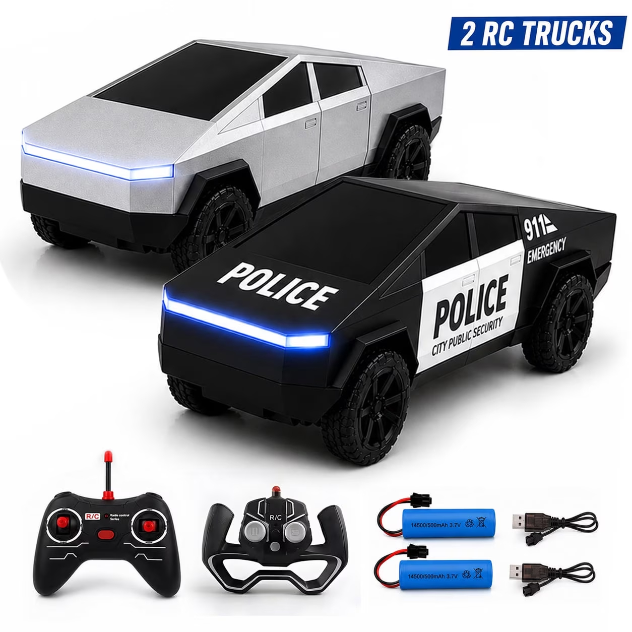 Home Security Police - 2 SZT. Zabawki RC Cyber Truck,