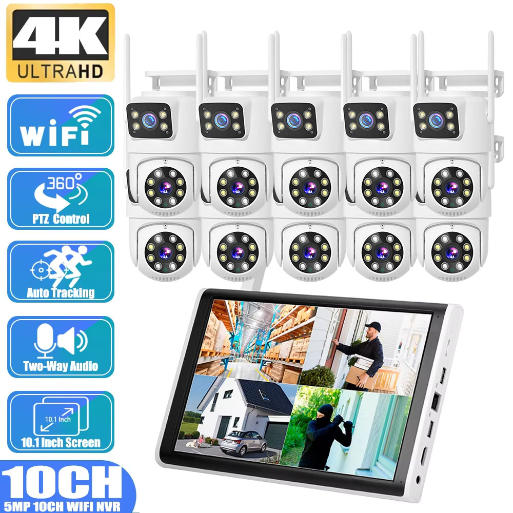 Home Security Nvr - Kamera PTZ z podwójnym obiektywem 8MP