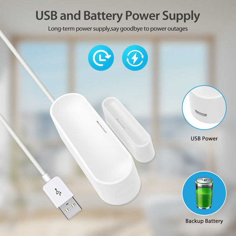 Home Security Battery - Czujnik otwarcia drzwi/okien Tuya Smart, detektor