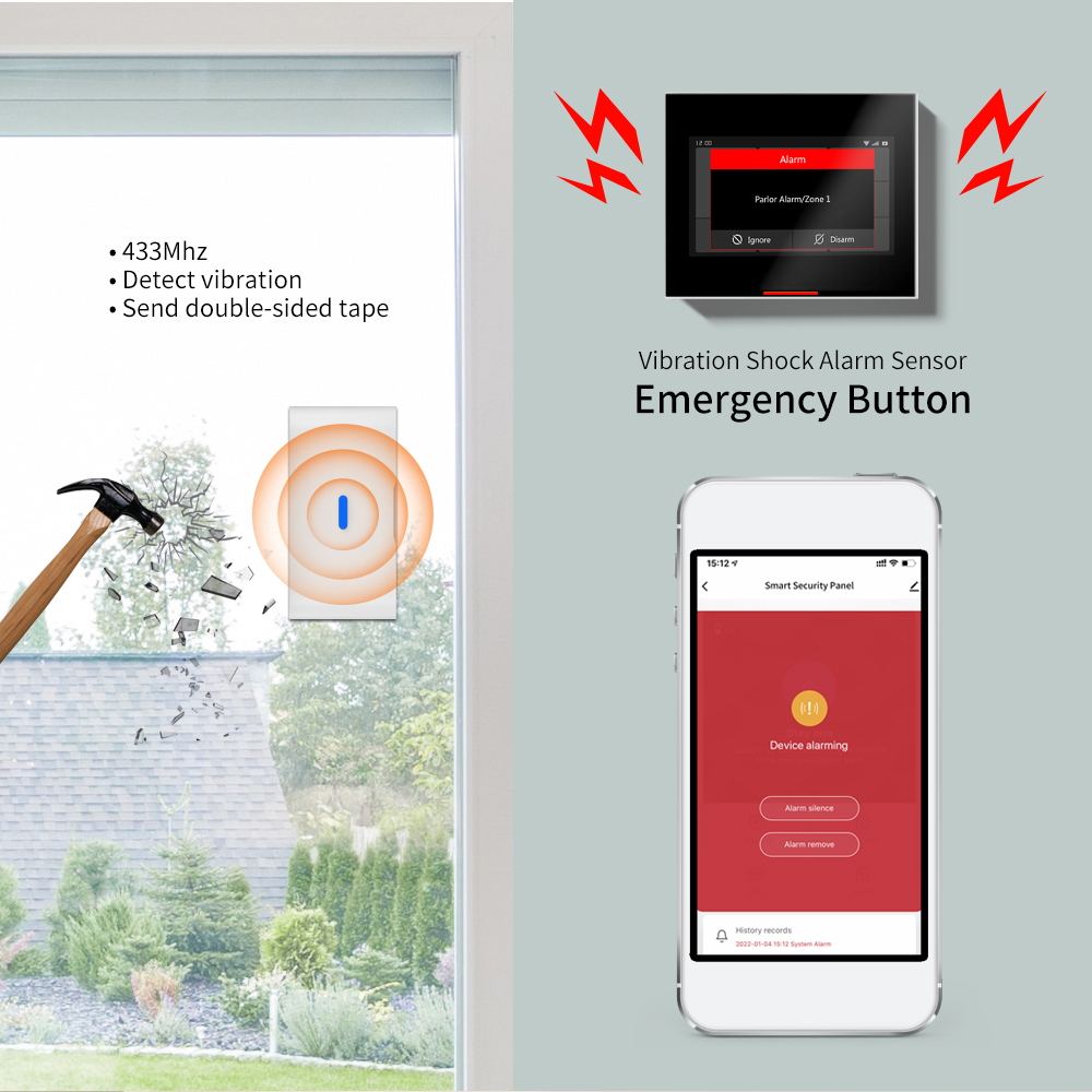 Czujnik wibracji i stłuczenia  – Home Security Gate recenzja i cena